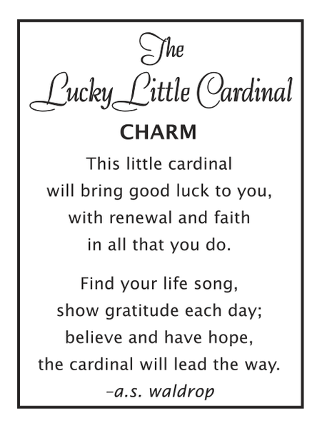 The Lucky Little Cardinal Charm With Story Card