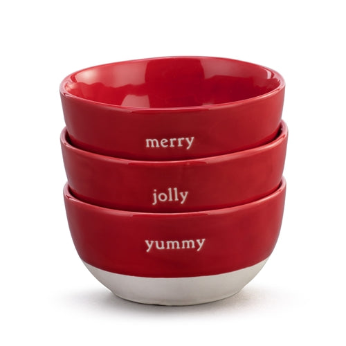 Red & White Dipping Bowls In Assorted Styles