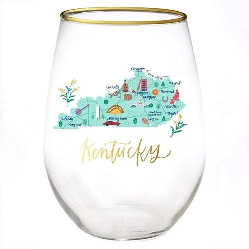 Kentucky Stemless Wine Glass