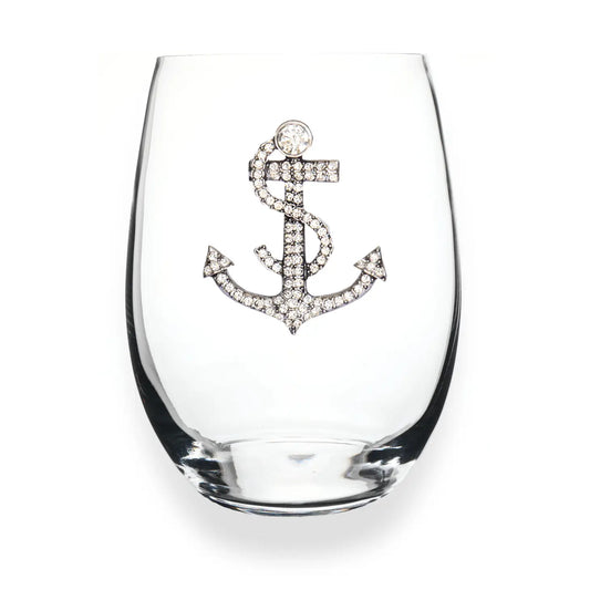 Anchor Jeweled Stemless Wine Glass