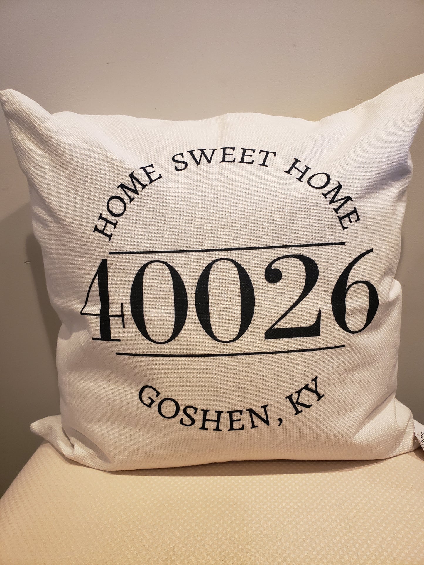40026 Hometown Zip Code Pillow
