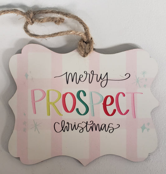 Merry Christmas Colorful Prospect Ornament