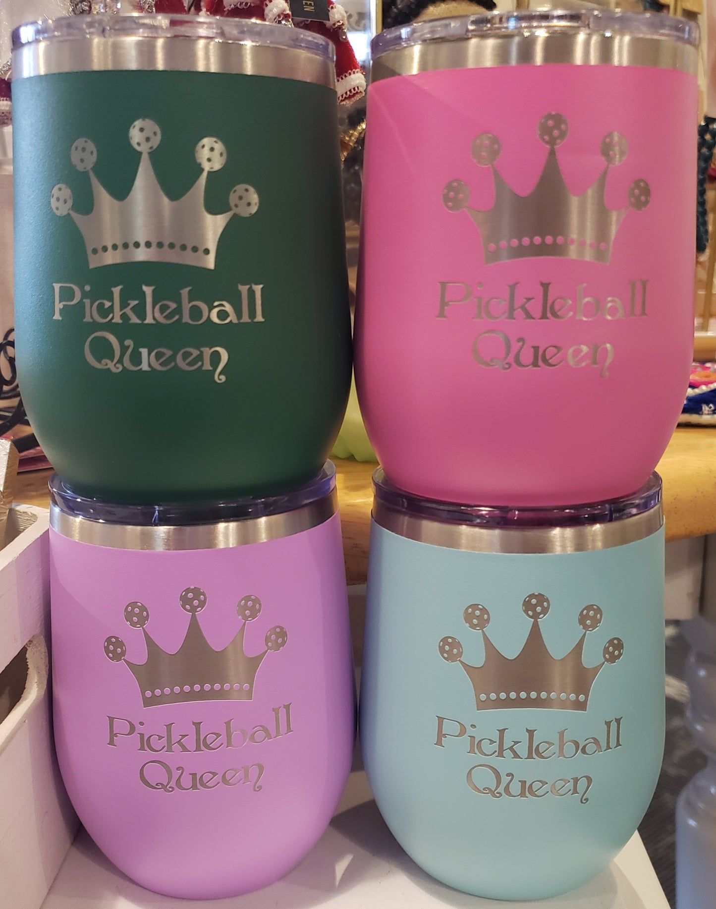 Pickleball Queen Wine Tumblers