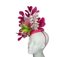 Pink, White and Green Feathers Fascinator Hat