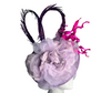 Elegant Lilac and Magenta Feathered Fascinator