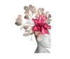 Elegant Pink Floral Fascinator – Derby Hat, Wedding Headpiece, Tea Party Hat