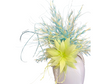 Yellow Green & Light Blue Fascinator Hat