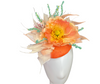 Handcrafted Orange and Mint Fascinator Hat