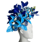 Royal Blue Orchid Fascinator – Elegant Derby & Special Event Headpiece