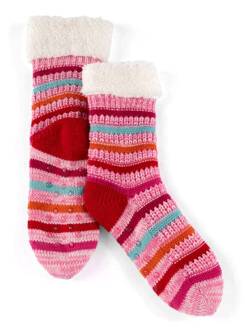 Carol Slipper Socks Striped