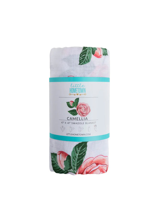 Camellia Baby Swaddle Blanket (Floral)