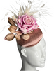 Rosé Blush  Elegance Feather Fascinator