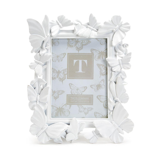 White Butterfly 5x7 Photo Frame