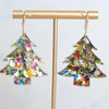 Christmas Tree Confetti Earrings