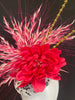 Hot Pink, Gold and Black and White Lace Fascinator