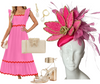 Hot Pink and Gold Fascinator Hat