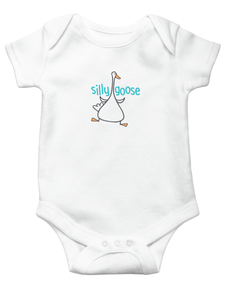 Silly Goose Diaper Shirt- 3-6 Months
