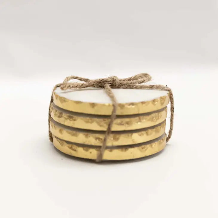 Marble & Gold Coasters- Set of 4