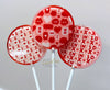 Valentine's Day Print Lollipops, Raspberry Flavor