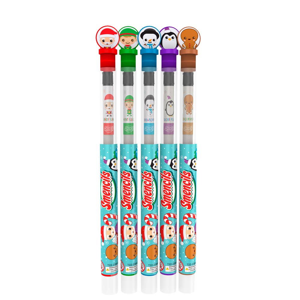Scentco Holiday Smencils - HB #2 Scented Fun Pencils, 5 Count - Stocking  Stuffer, Gifts for Kids, School Supplies, Party Favors, Classro