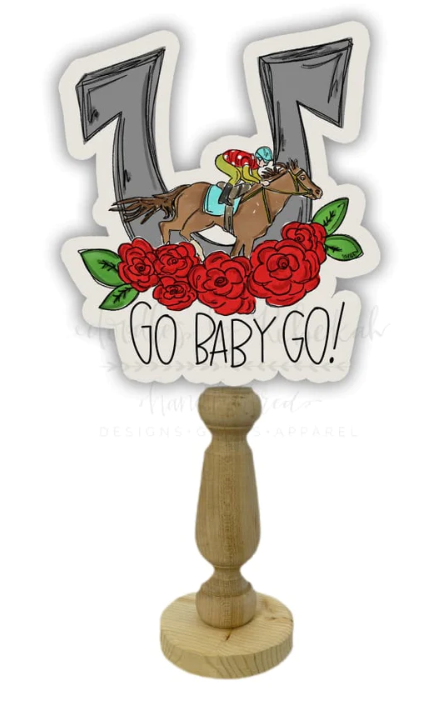 Go Baby Go Derby Horse Topper- 12 Inch