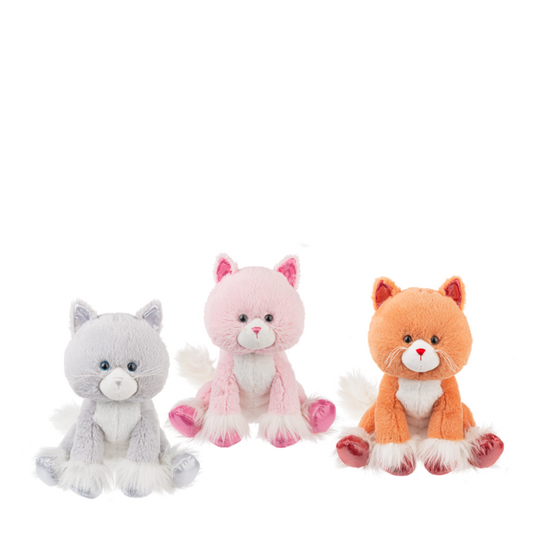 Sassy Cats Plush Toys In Assorted Colors