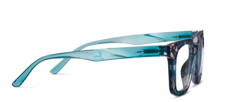 Peepers Luster Blue Light Reading Glasses in Marine Quartz