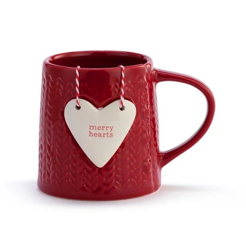 Merry Hearts Christmas Mug With Ornament Set