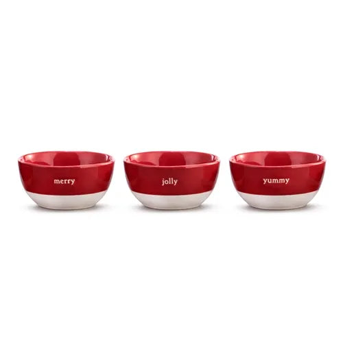 Red & White Dipping Bowls In Assorted Styles