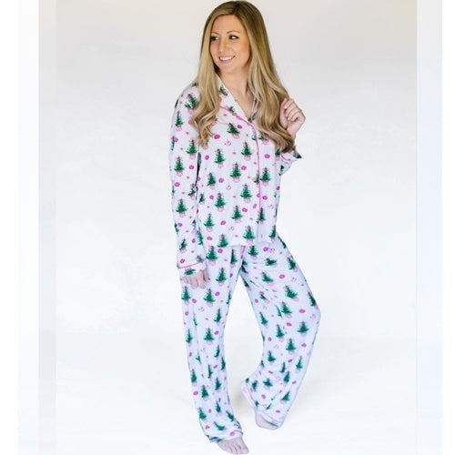 Charlotte Fancy & Festive Shirt and Pants Loungewear Pajamas Set