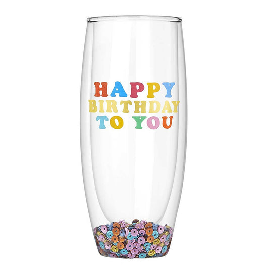 Happy Birthday To You Stemless Champagne Glass