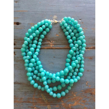 Turquoise Beaded Vintage Sylvie Necklace