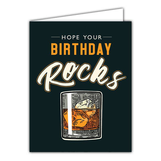 RosanneBeck Collections - Hope Your Birthday Rocks Small Folded Greeting Card