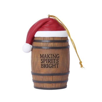 Bourbon Barrel Making Spirits Bright Bourbon Ornament
