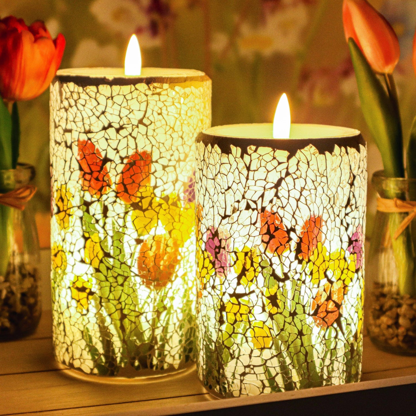 Clearance Mosaic LED Candle with Color Change