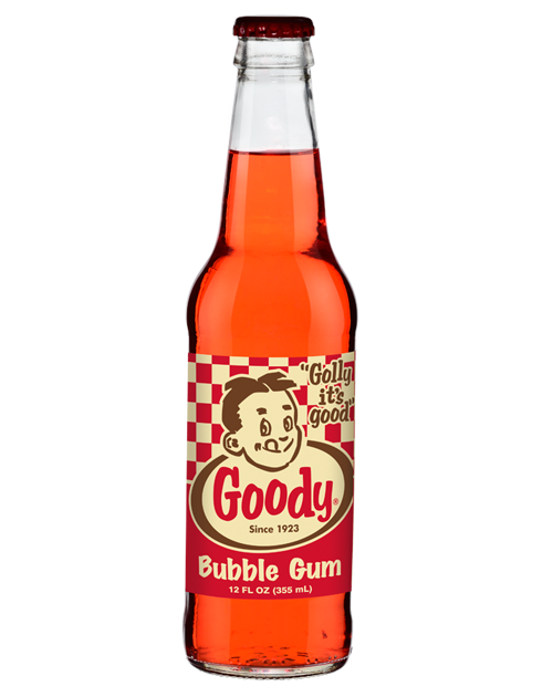 Goody Bubble Gum Soda, 12oz Glass Bottle
