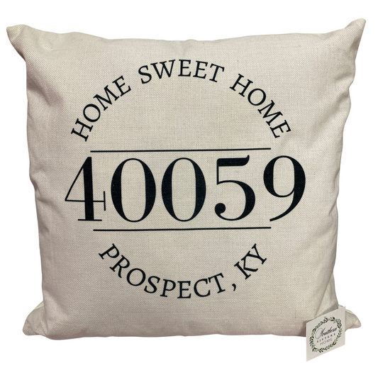 40059 Hometown Zip Code Pillow