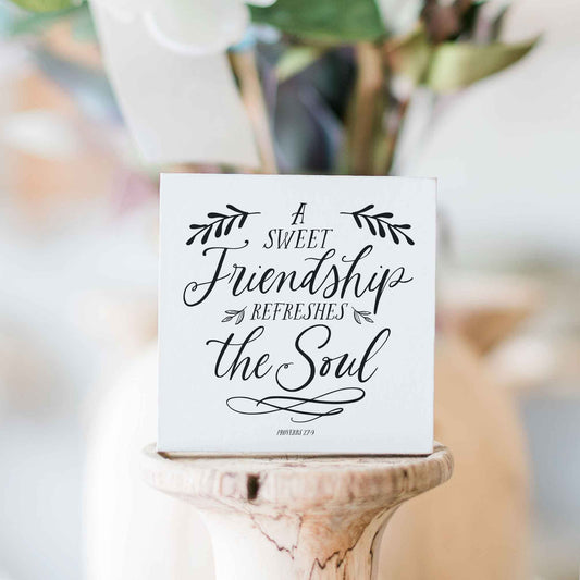 A Sweet Friendship Refreshes the Soul Block Art
