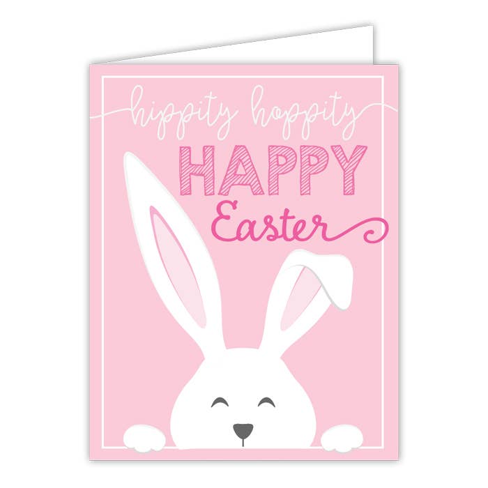 RosanneBeck Collections - Hippity Hoppity Happy Easter Bunny Greeting Card