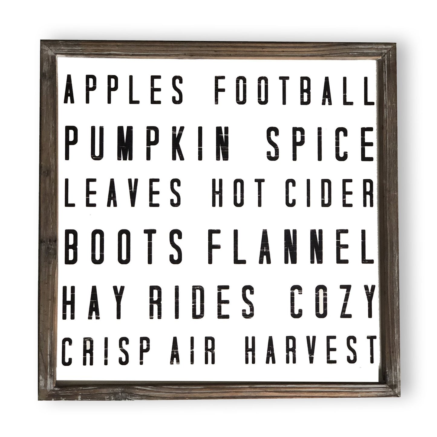 Fall Words Wood Sign 18x18 - Pink Julep Boutique