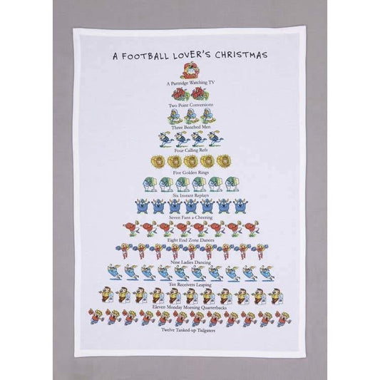 A Football Lover's Christmas Kitchen Tea Towel - Pink Julep Boutique