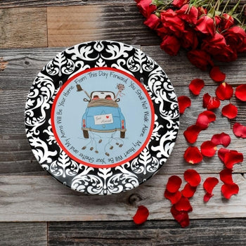 Just Married Ceramic Plate