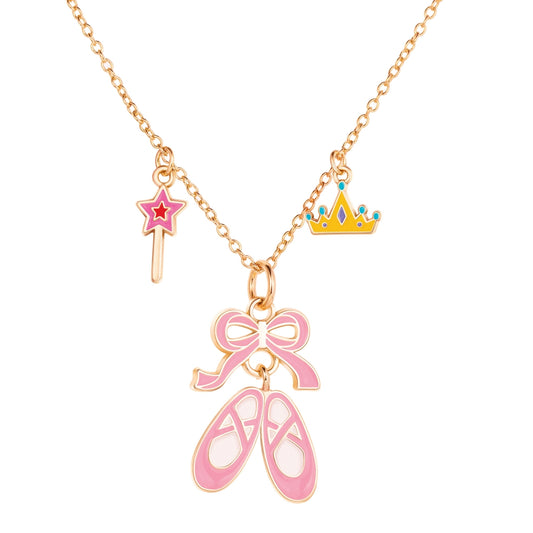 Girl Nation Charming Whimsy Necklace - Ballet Shoes