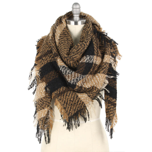 Taupe Blanket Scarf - Pink Julep Boutique