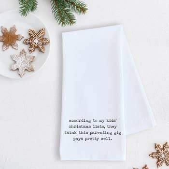 Kids' Christmas Lists - Tea Towel - Holiday - Pink Julep Boutique