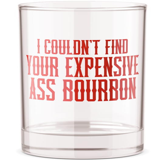 I Couldn't Find Bourbon Whiskey Rocks Glass