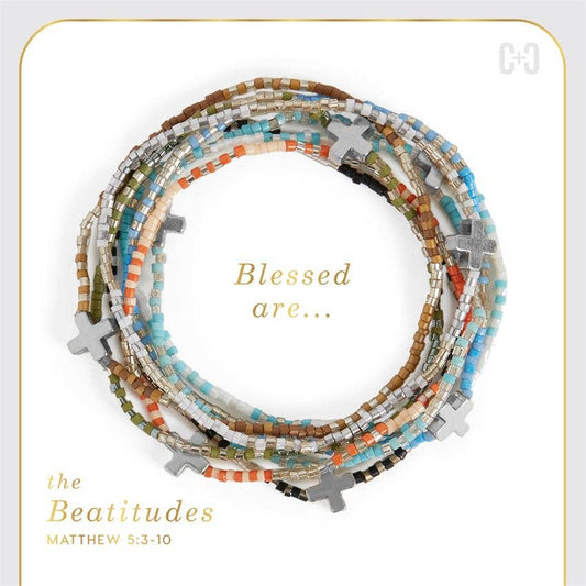 The Beatitudes Small Cross Charms Bracelet