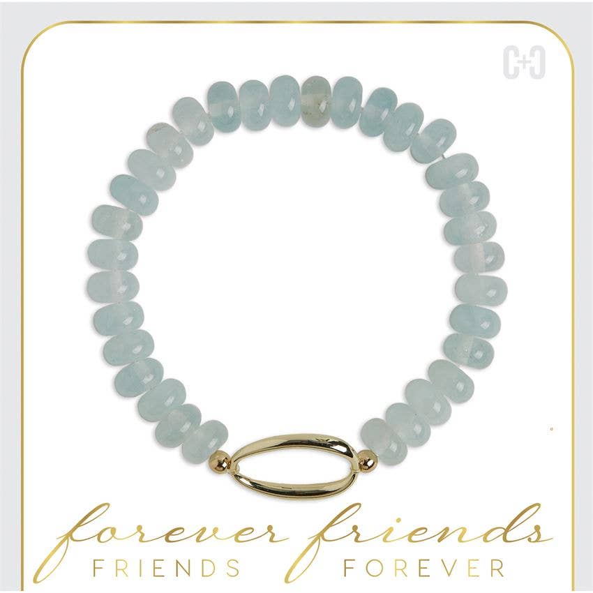 Forever Friends Stretch Bracelet: Teal