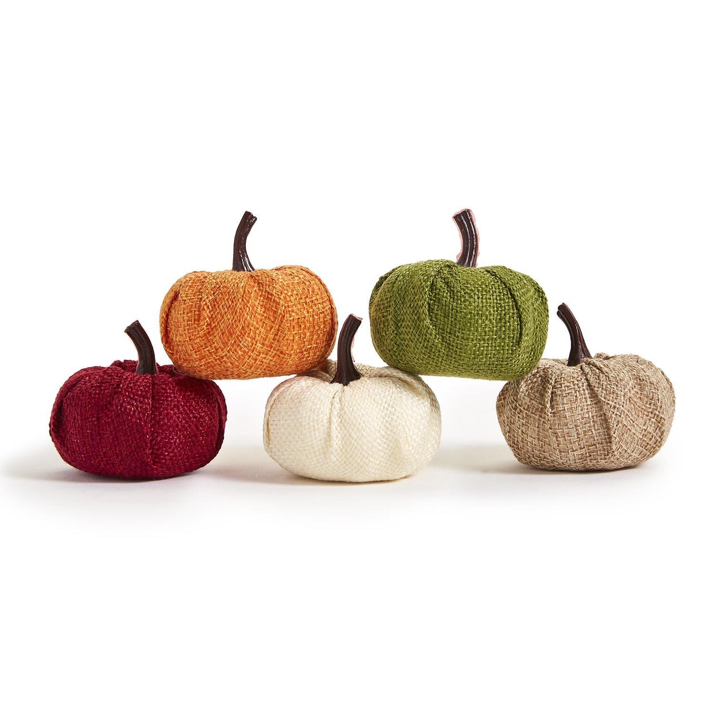 Fabric Wrapped Mini Pumpkins In Assorted Colors