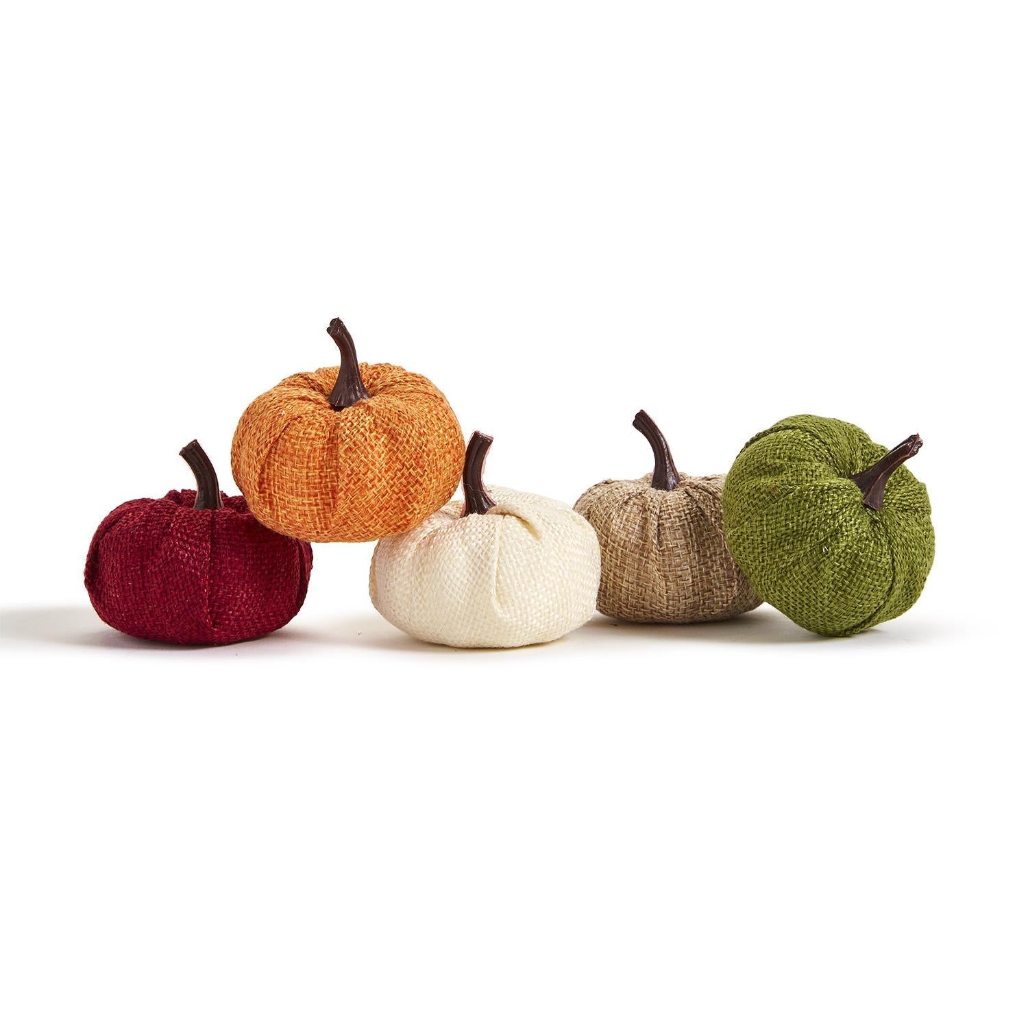 Fabric Wrapped Mini Pumpkins In Assorted Colors
